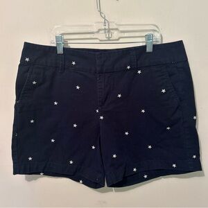G.W. Bass & Co. Shorts Women’s Size 10 Short Shorts Chino Navy White Stars